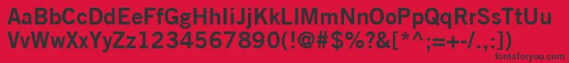 TradeGothicLtBoldNo.2 Font – Black Fonts on Red Background