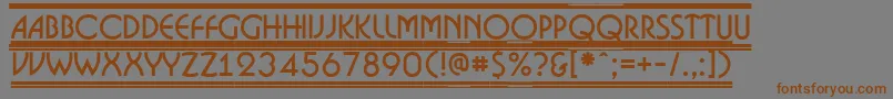 Bosano9 Font – Brown Fonts on Gray Background
