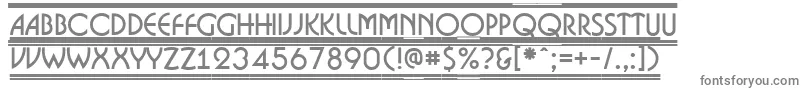 Bosano9-fontti – harmaat kirjasimet valkoisella taustalla