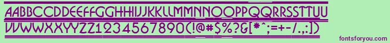 Bosano9 Font – Purple Fonts on Green Background