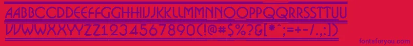 Bosano9 Font – Purple Fonts on Red Background