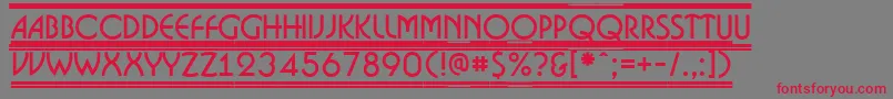 Bosano9 Font – Red Fonts on Gray Background