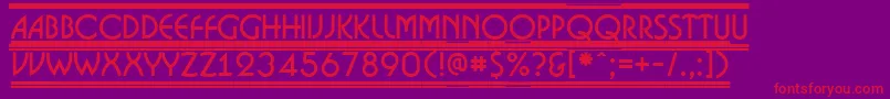 Bosano9-Schriftart – Rote Schriften auf violettem Hintergrund