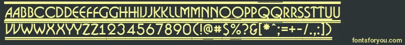 Bosano9 Font – Yellow Fonts on Black Background