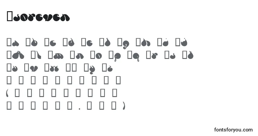 Czcionka Fsoreven – alfabet, cyfry, specjalne znaki