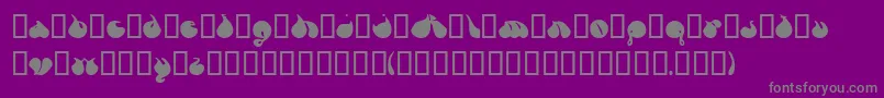 フォントFsoreven – 紫の背景に灰色の文字
