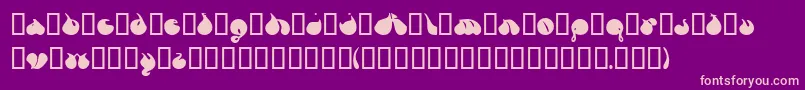 Fsoreven Font – Pink Fonts on Purple Background