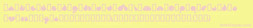 Fsoreven Font – Pink Fonts on Yellow Background