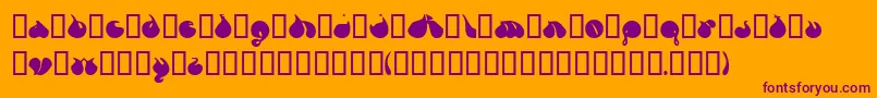 Шрифт Fsoreven – фиолетовые шрифты на оранжевом фоне