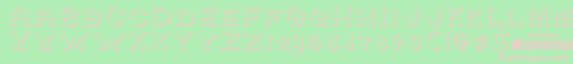 Шрифт BonecrackerShadow – розовые шрифты на зелёном фоне