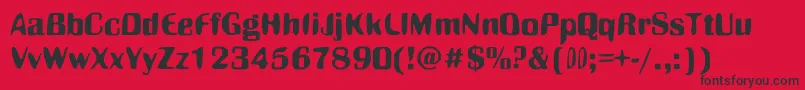 RatPoison Font – Black Fonts on Red Background