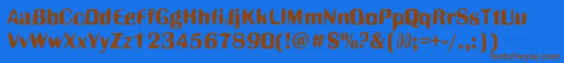 RatPoison Font – Brown Fonts on Blue Background