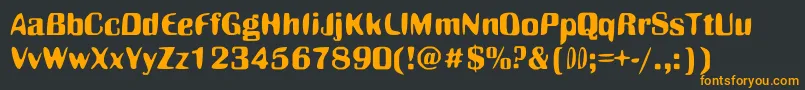 Шрифт RatPoison – оранжевые шрифты на чёрном фоне