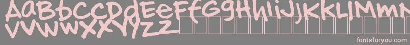 HandOfJj Font – Pink Fonts on Gray Background