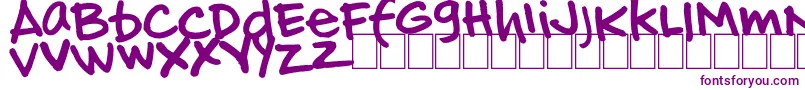 HandOfJj Font – Purple Fonts on White Background