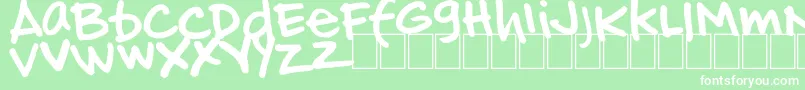 HandOfJj Font – White Fonts on Green Background