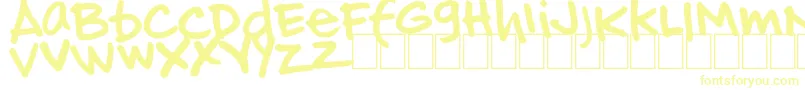 HandOfJj Font – Yellow Fonts on White Background