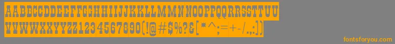 GildiatitulslNormal-Schriftart – Orangefarbene Schriften auf grauem Hintergrund