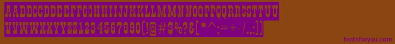 GildiatitulslNormal Font – Purple Fonts on Brown Background