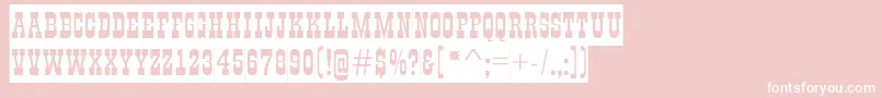 GildiatitulslNormal-Schriftart – Weiße Schriften auf rosa Hintergrund