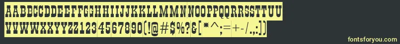 GildiatitulslNormal Font – Yellow Fonts on Black Background