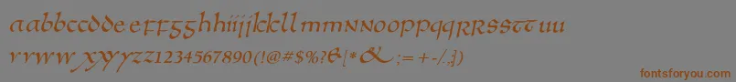 Lisätietoja Anglosaxoblique-fontista Anglosaxoblique-fontti – ruskeat fontit harmaalla taustalla