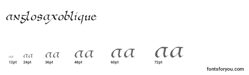Размеры шрифта Anglosaxoblique