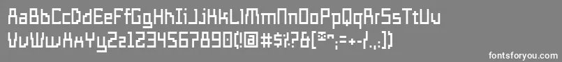 フォントTemplol – 灰色の背景に白い文字