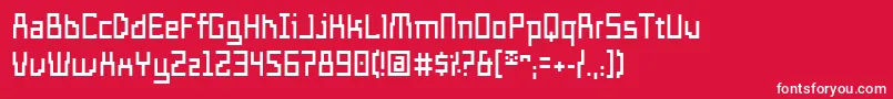 フォントTemplol – 赤い背景に白い文字