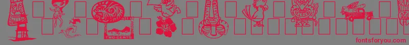 TikiClub Font – Red Fonts on Gray Background