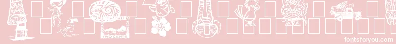 TikiClub Font – White Fonts on Pink Background