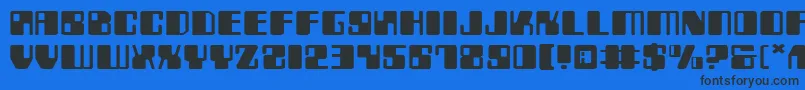 ZyborgsExpanded Font – Black Fonts on Blue Background