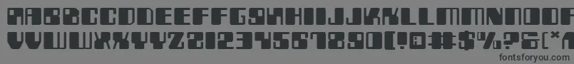 ZyborgsExpanded Font – Black Fonts on Gray Background