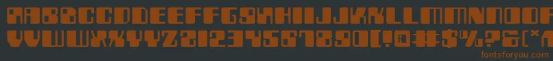 Weitere Informationen zur ZyborgsExpanded-Schriftart ZyborgsExpanded-Schriftart – Braune Schriften auf schwarzem Hintergrund