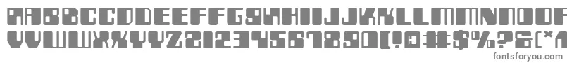 ZyborgsExpanded-fontti – harmaat kirjasimet valkoisella taustalla
