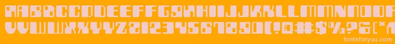 フォントZyborgsExpanded – オレンジの背景にピンクのフォント