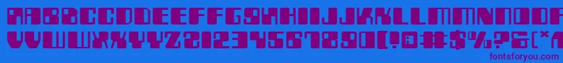 fuente ZyborgsExpanded – Fuentes Moradas Sobre Fondo Azul