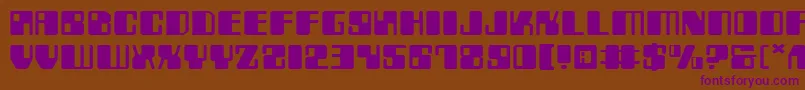 ZyborgsExpanded Font – Purple Fonts on Brown Background