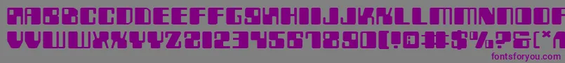 ZyborgsExpanded-fontti – violetit fontit harmaalla taustalla