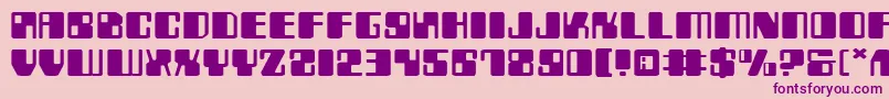 ZyborgsExpanded Font – Purple Fonts on Pink Background