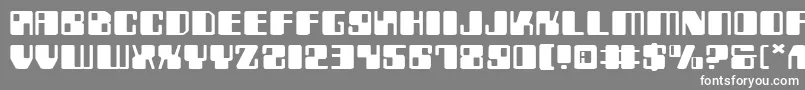 フォントZyborgsExpanded – 灰色の背景に白い文字