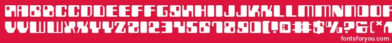 ZyborgsExpanded Font – White Fonts on Red Background