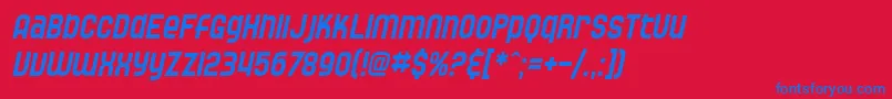 More about SfSpeedwaystarCondensedOblique Font SfSpeedwaystarCondensedOblique Font – Blue Fonts on Red Background