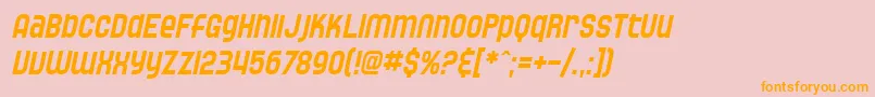 SfSpeedwaystarCondensedOblique Font – Orange Fonts on Pink Background