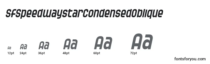 SfSpeedwaystarCondensedOblique Font Sizes