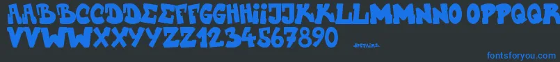 Upstairscvjmgraff Font – Blue Fonts on Black Background