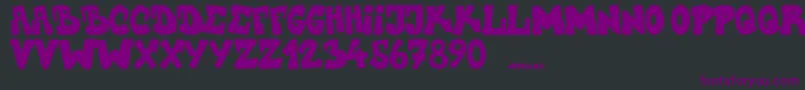 Upstairscvjmgraff Font – Purple Fonts on Black Background
