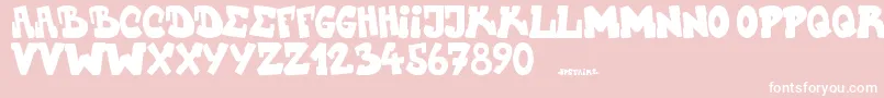 Upstairscvjmgraff Font – White Fonts on Pink Background