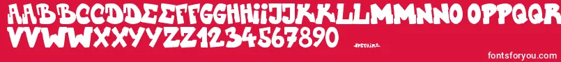 Upstairscvjmgraff Font – White Fonts on Red Background