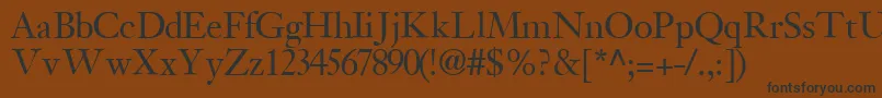 JansonsskRegular Font – Black Fonts on Brown Background